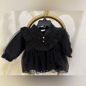 Elegant Black Sheer Baby Dress
